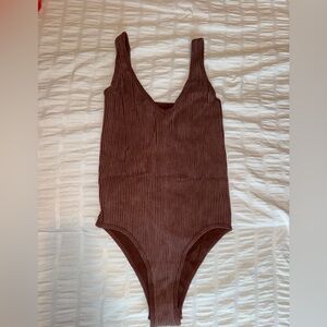 Ribbed Brown women’s One-Piece tank top size S/M